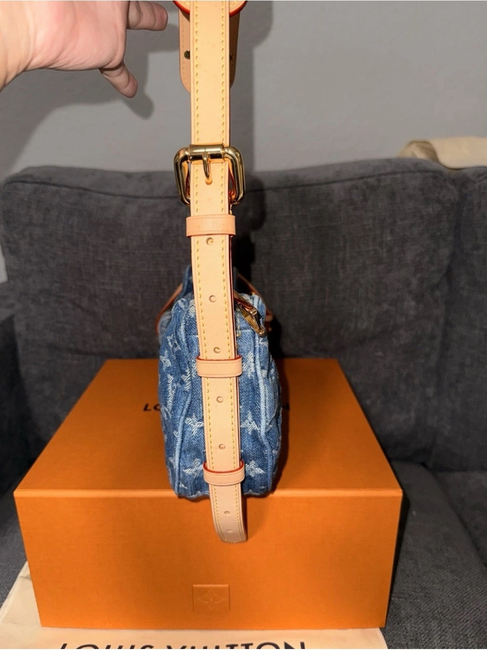 Louis Vuitton Denim Croissant Bag - Picture 5 of 8